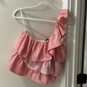 Vici- Ruffle one shoulder top